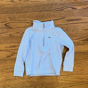 Vineyard Vines Kids Saltwater Sky Blue Quarter-Zip Sweatshirt